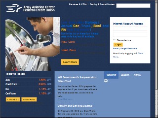 Web site www.aacfcu.com, Army Aviation Federal CU