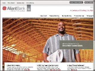 Web site www.aliantbank.com, Aliant Bank