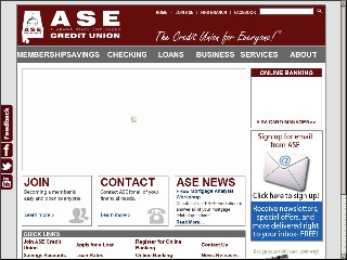 Web site www.asecu.org, Alabama State Employees CU
