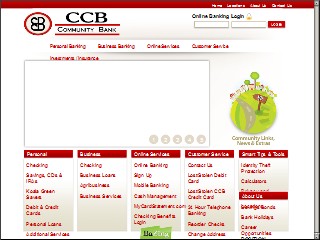 Web site www.bankccb.com, CCB Community Bank