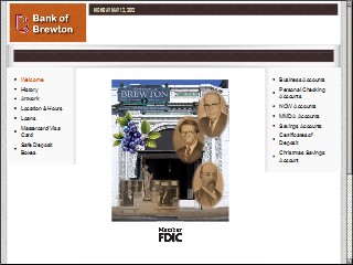 Web site www.bankofbrewton.com, Bank Of Brewton