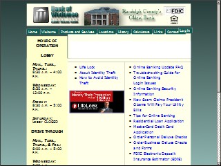 Web site www.bankofwedowee.com, Bank Of Wedowee