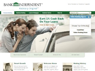 Web site www.bibank.com, Bank Independent