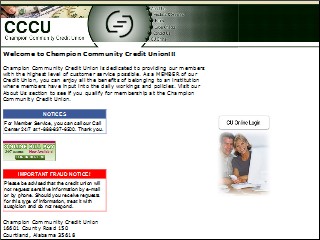Web site www.caecu.org, Champion Alabama Employees CU