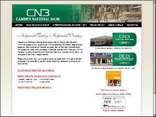 Web site www.camdennationalbank.net, Camden National Bank
