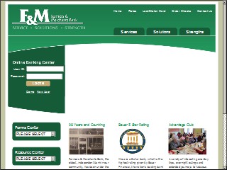 Web site www.f-mbank.com, Farmers & Merchants Bank