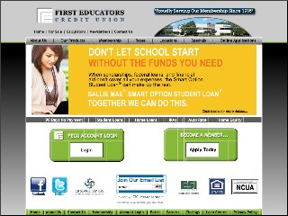 Web site www.firsteducatorscu.com, First Educators Credit Union
