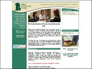 Web site www.fnbhamilton.com, First National Bank