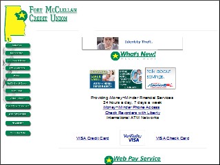 Web site www.fortmcclellancu.org, Fort McClellan Credit Union