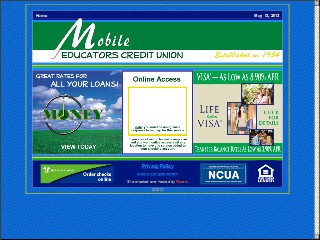 Web site www.mobileeducatorscu.com, Mobile Educators Credit Union