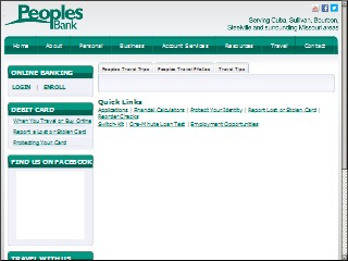 Web site www.peoplesbk.com, Peoples Bank & Trust Co