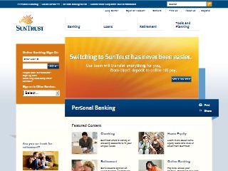 Web site www.suntrust.com, Suntrust