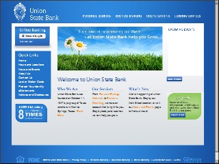 Web site www.unionstatebank.net, Union State Bank